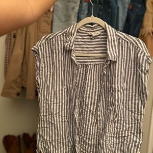 Orvis Women’s Striped Blue and White Shirt